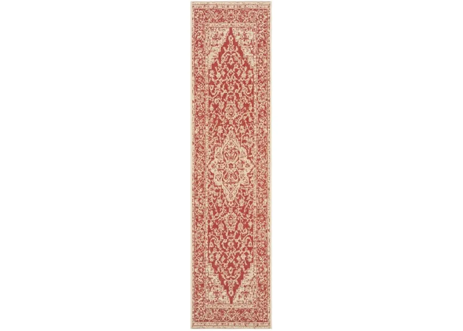 LINDEN 137 Collection LND137Q-210 Red / Creme 2'-2" X 10'