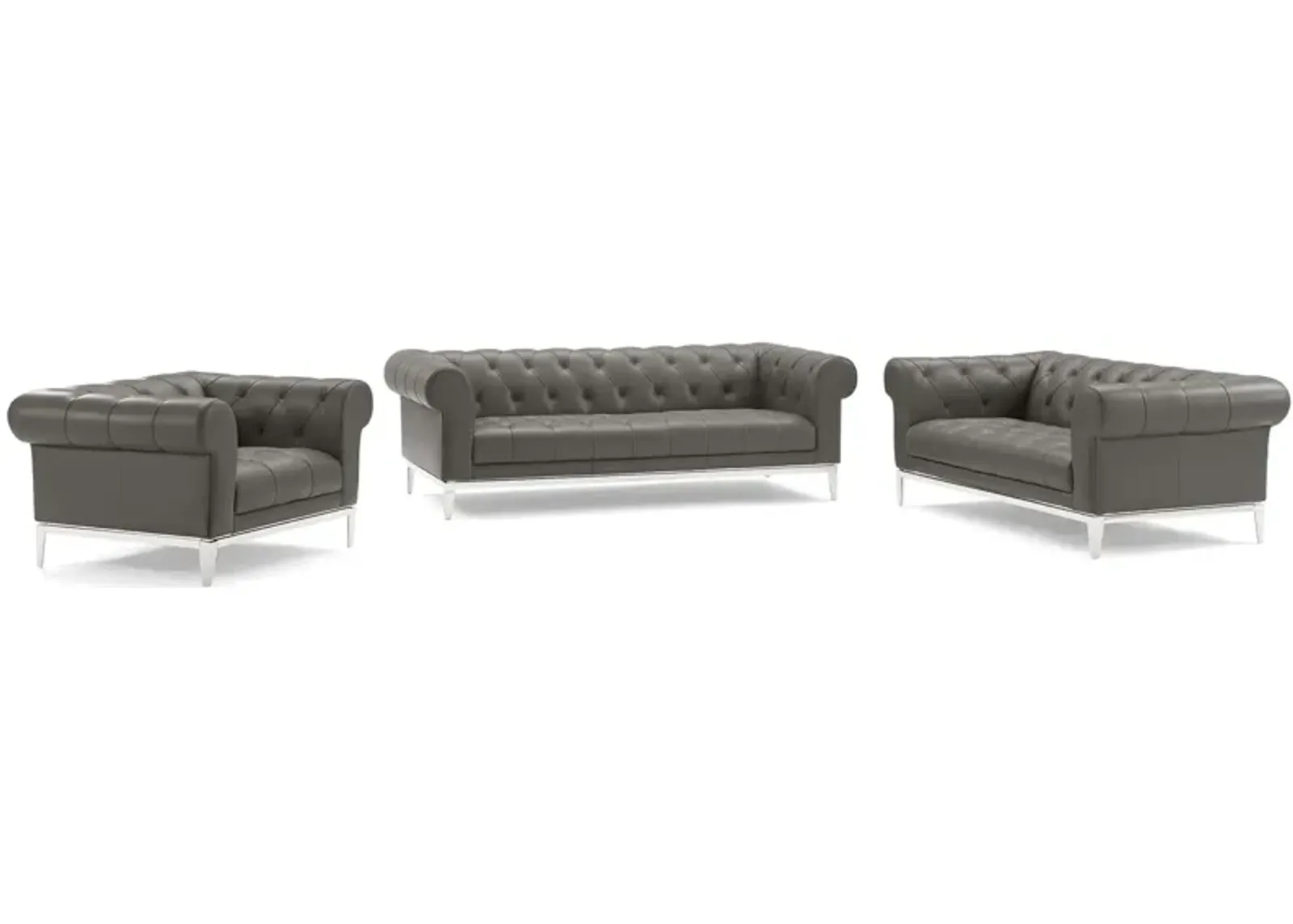 Idyll 3 Piece Upholstered Leather Set