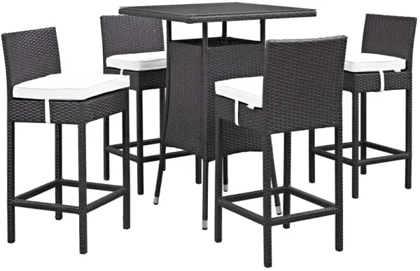 Convene 5 Piece Outdoor Patio Pub Set