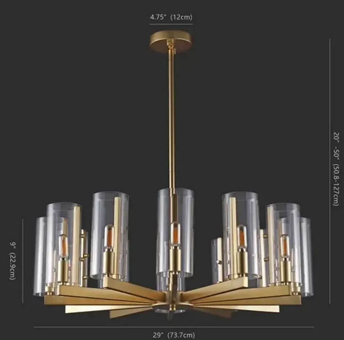 Benicio Gold Chandelier