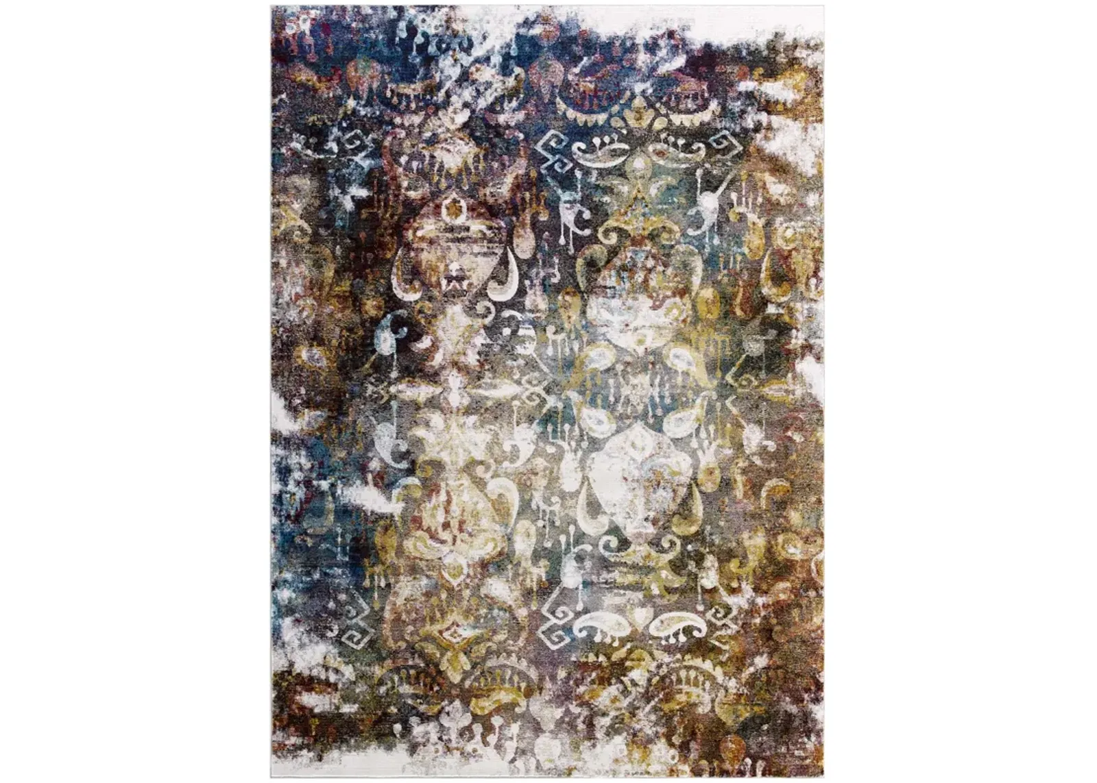 Success Jayla Transitional Distressed Vintage Floral Moroccan Trellis 8x10 Area Rug