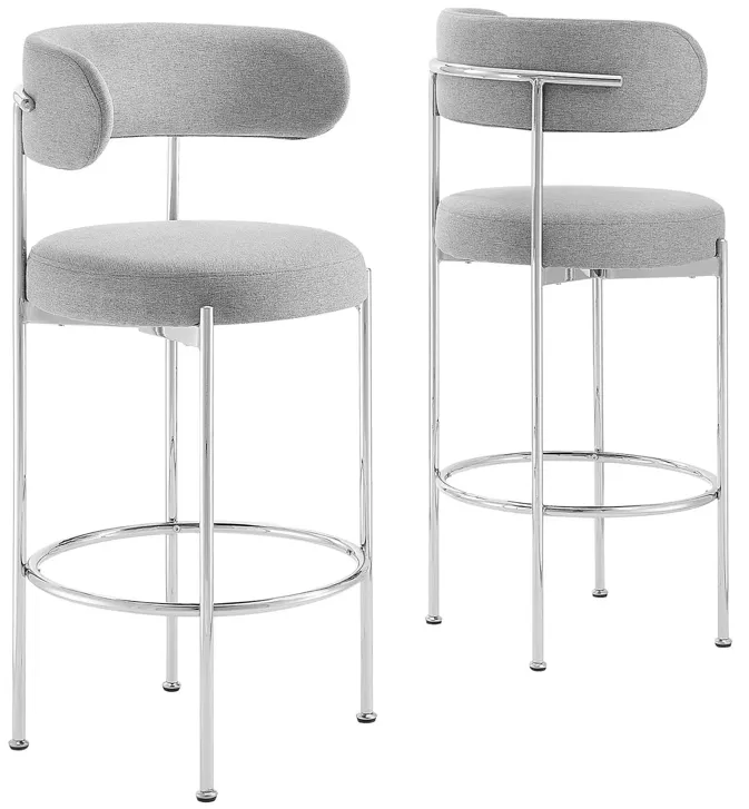 Albie Fabric Bar Stools - Set of 2