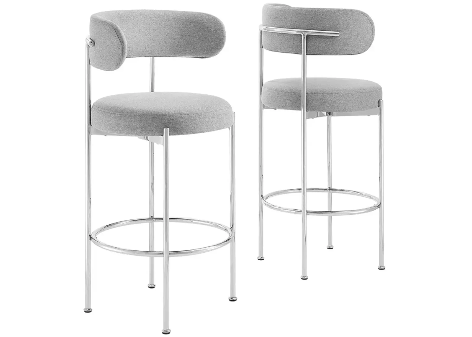 Albie Fabric Bar Stools - Set of 2