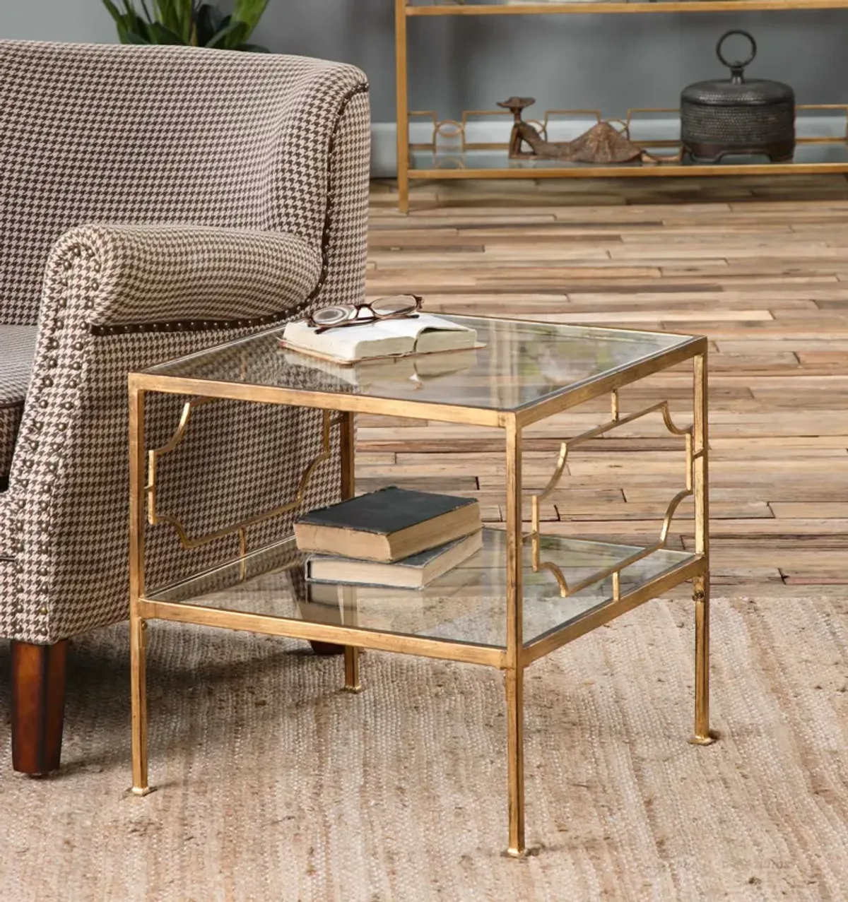 Genell Gold Cube Table