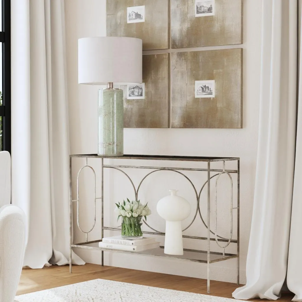 Luano Silver Console Table