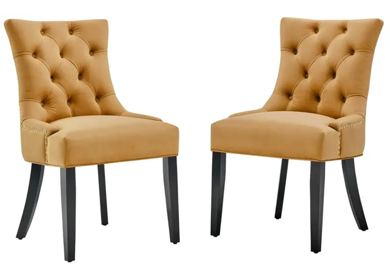 Regent Tufted Performance Velvet Dining Side Chairs - Set of 2