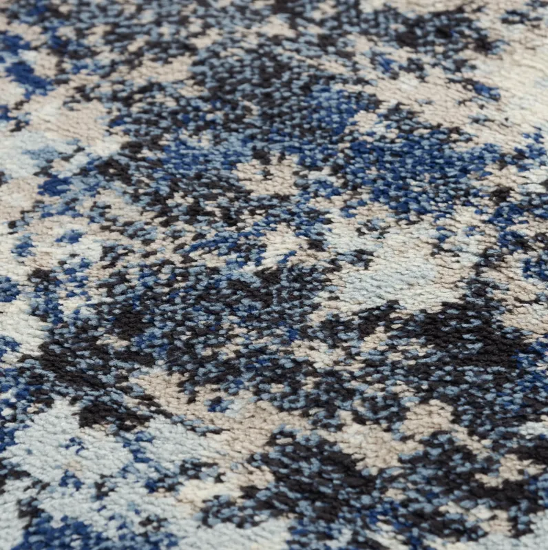 Palace Blue  Polypropylene  2'6"x7'3" Runner Rug