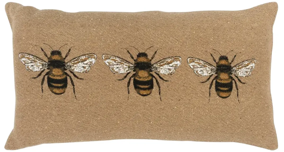 Bee Brown  Pillow