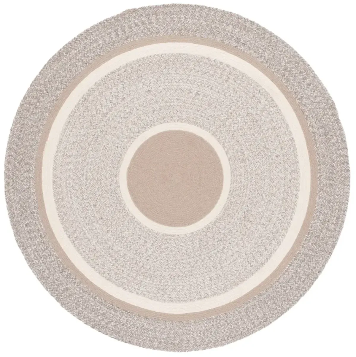 BRAIDED 754 BEIGE  5' x 5' Round Round Rug