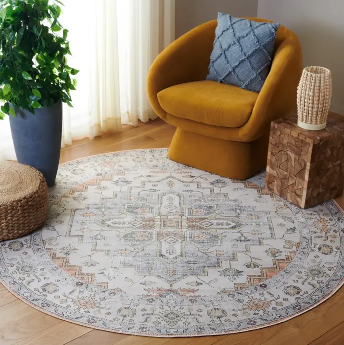 ARIZONA 209 SAGE  6' x 6' Round Round Rug