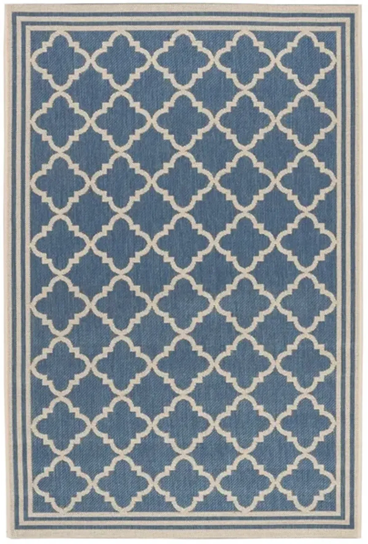 Safavieh BEACH HOUSE Collection BHS121M-4 Blue / Creme 4' X 6'