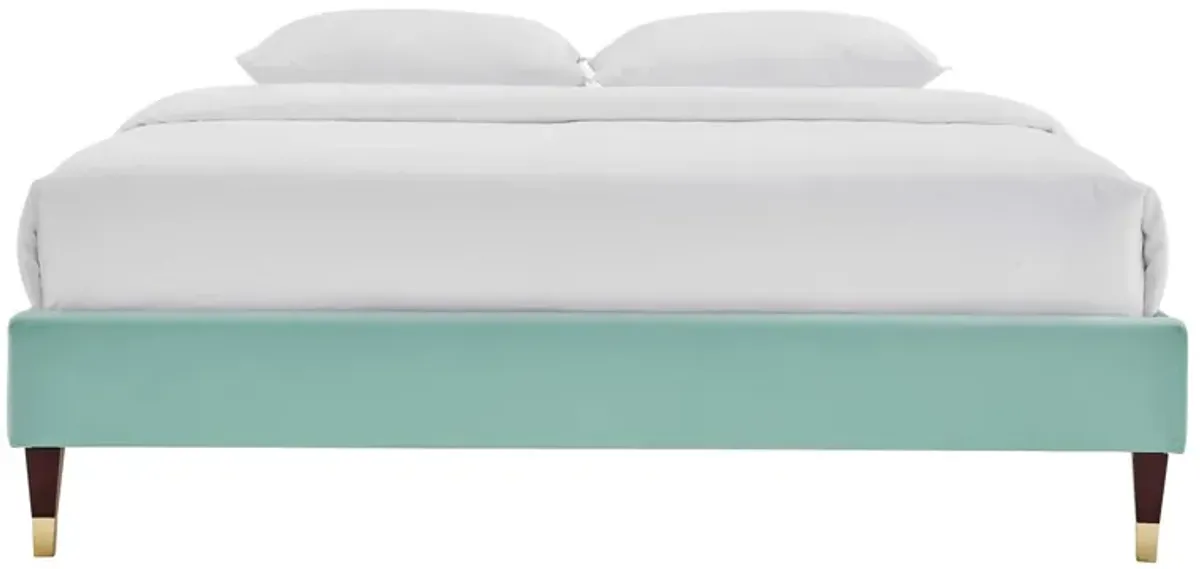 Harlow Full Performance Velvet Platform Bed Frame