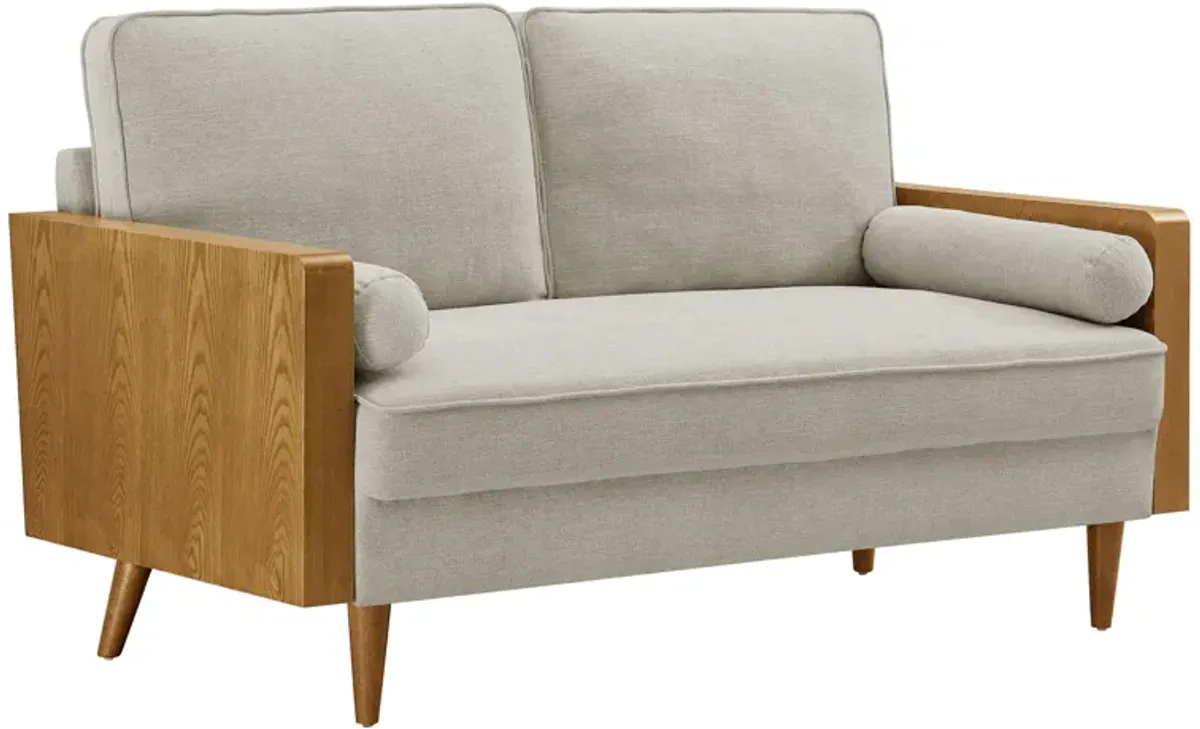 Kellan Heathered Weave Fabric Loveseat by Modway