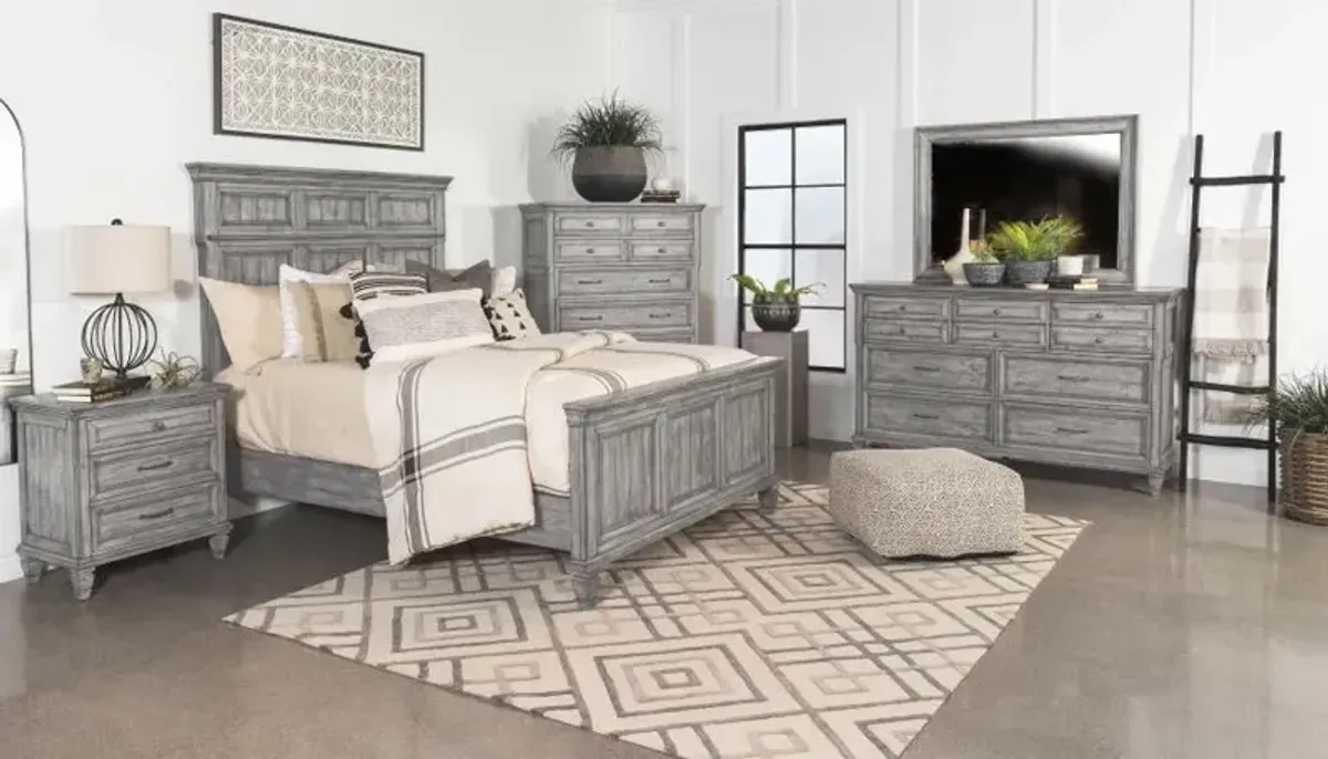 Avenue California King Panel Bed Grey