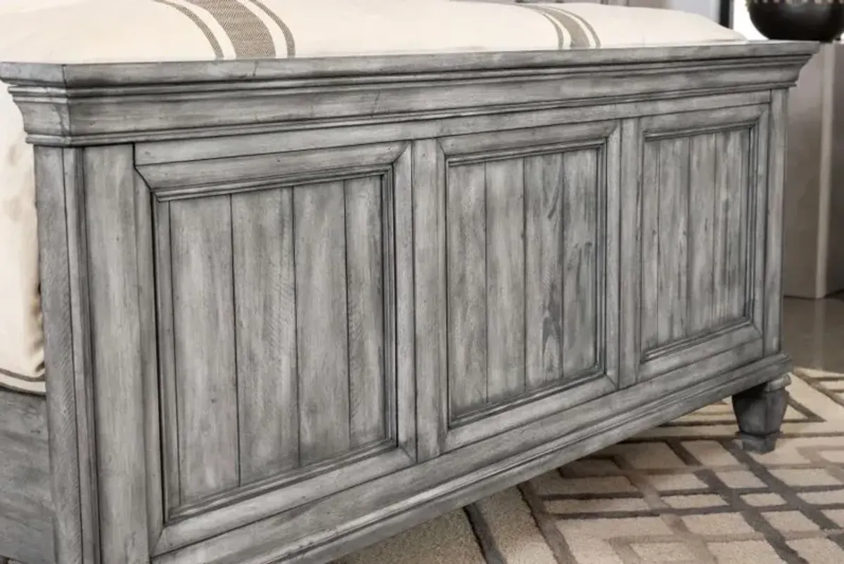 Avenue California King Panel Bed Grey