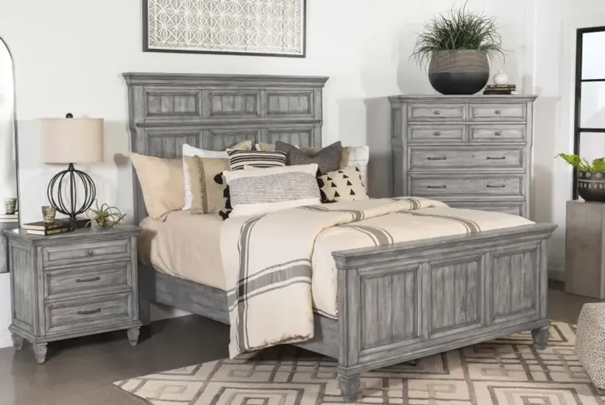 Avenue California King Panel Bed Grey