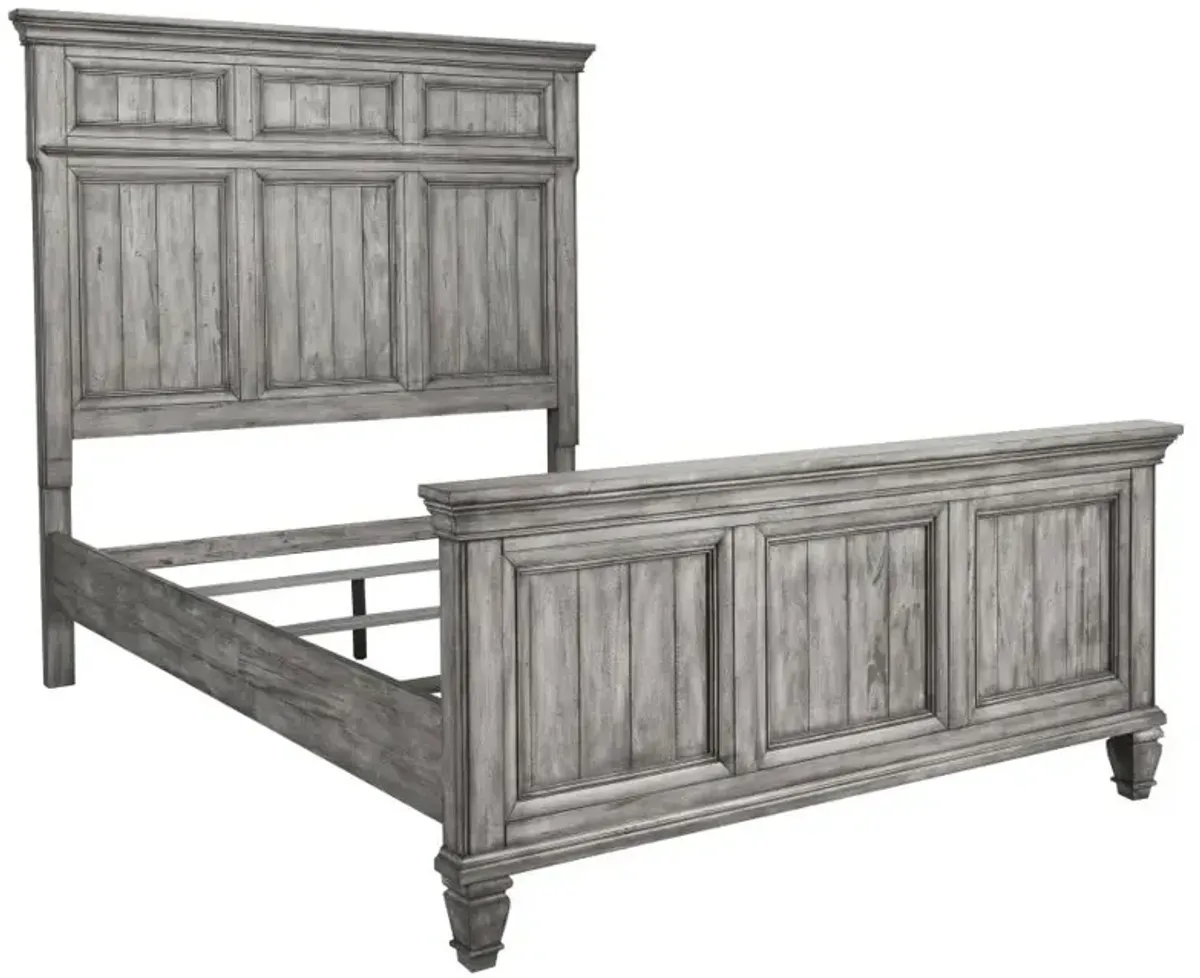 Avenue California King Panel Bed Grey