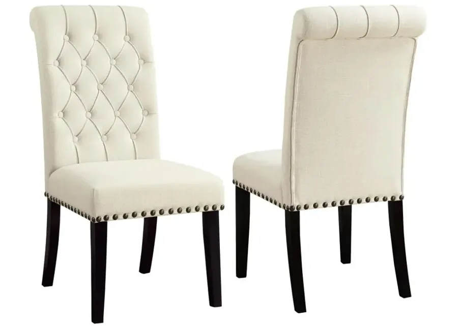 Alana Tufted Back Upholstered Side Chairs Beige (Set of 2)