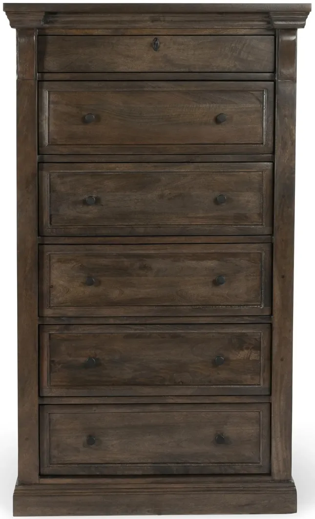 Adelaide Wood 6Dwr Chest Cocoa Brown