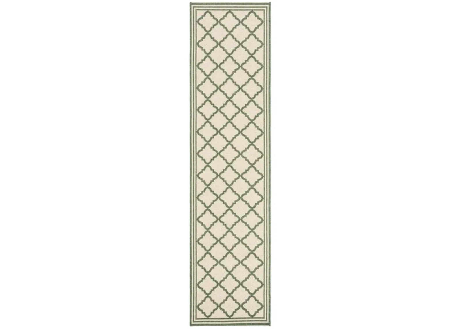 LINDEN 121 Collection LND121W-28 Cream / Green 2'-2" X 8'