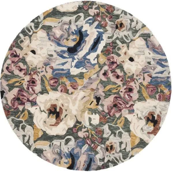 BLOSSOM Hand Tufted 6' x 6' Round area rug