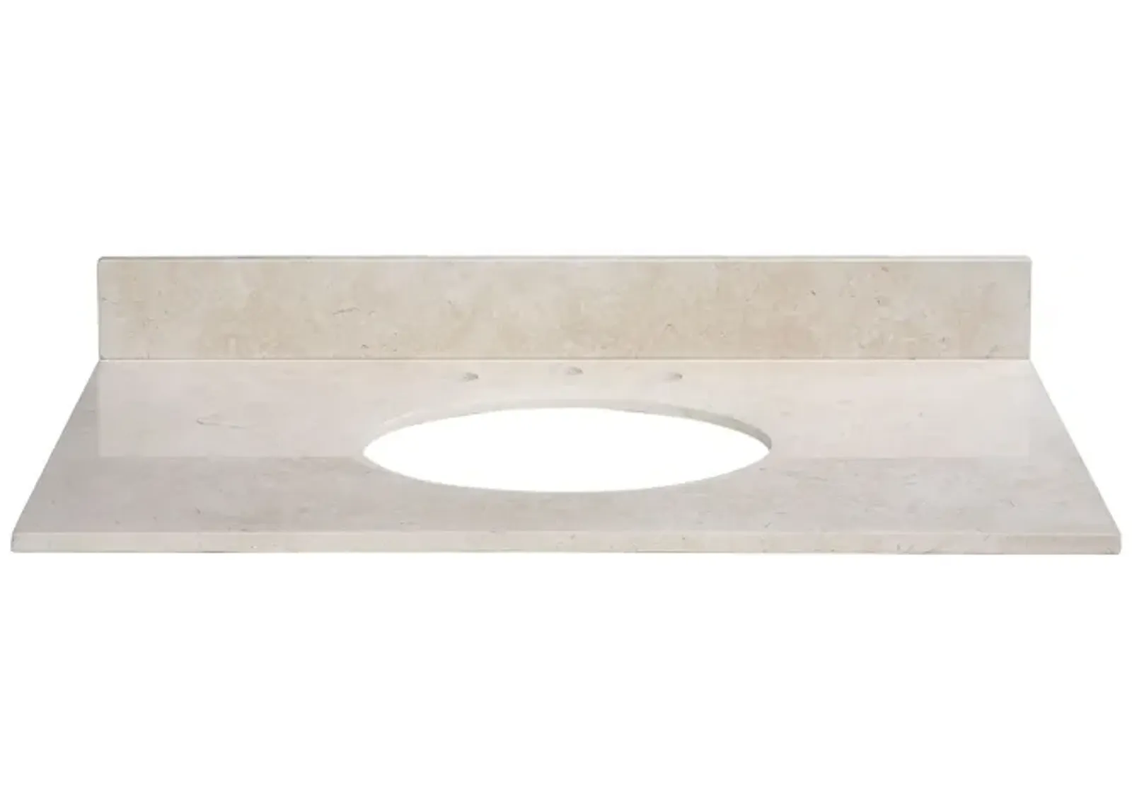 Stone Top - 31-inch for Oval Undermount Sink - Galala Beige Marble