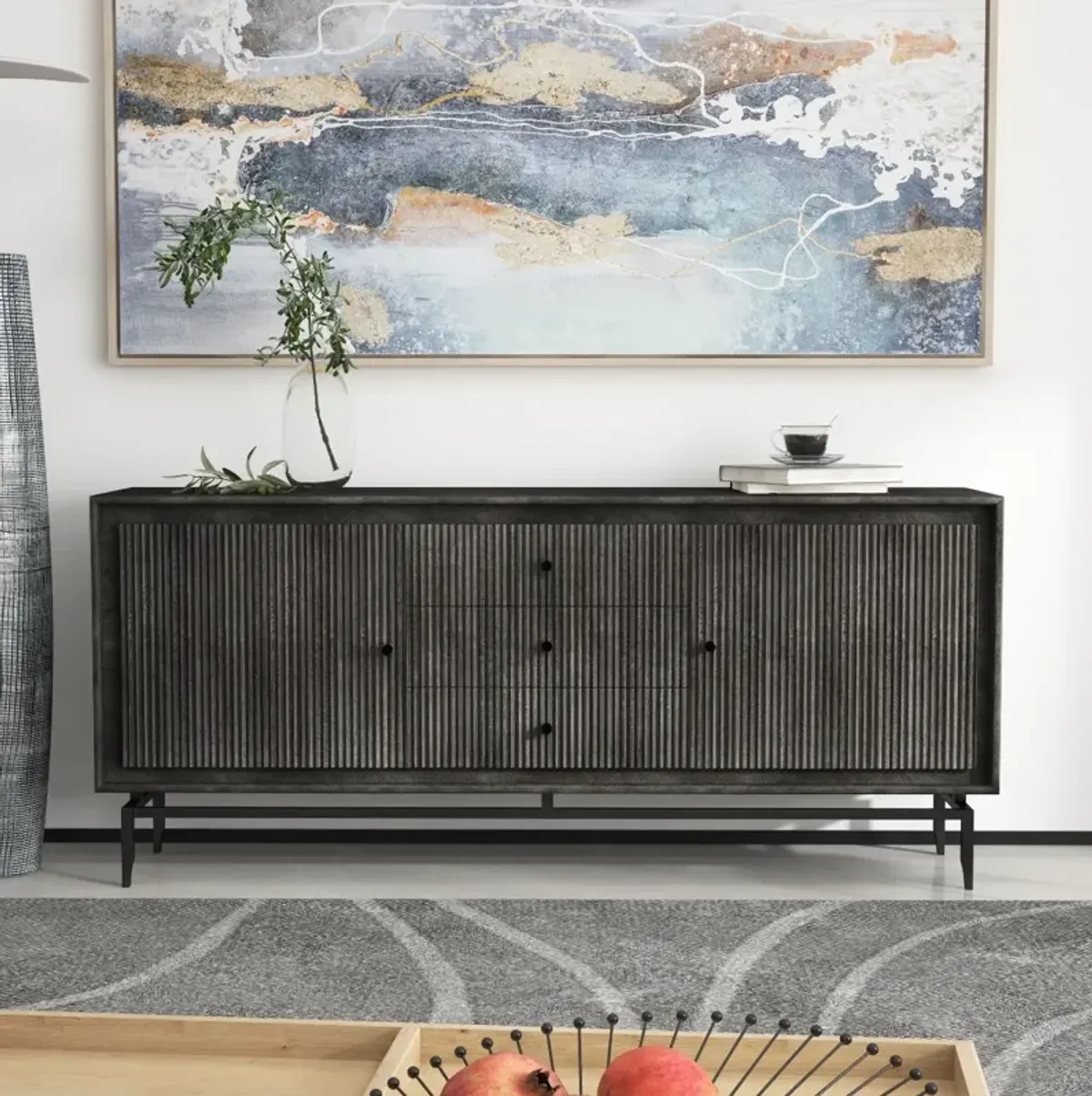 Camilo 3-Door Wood 69" Sideboard