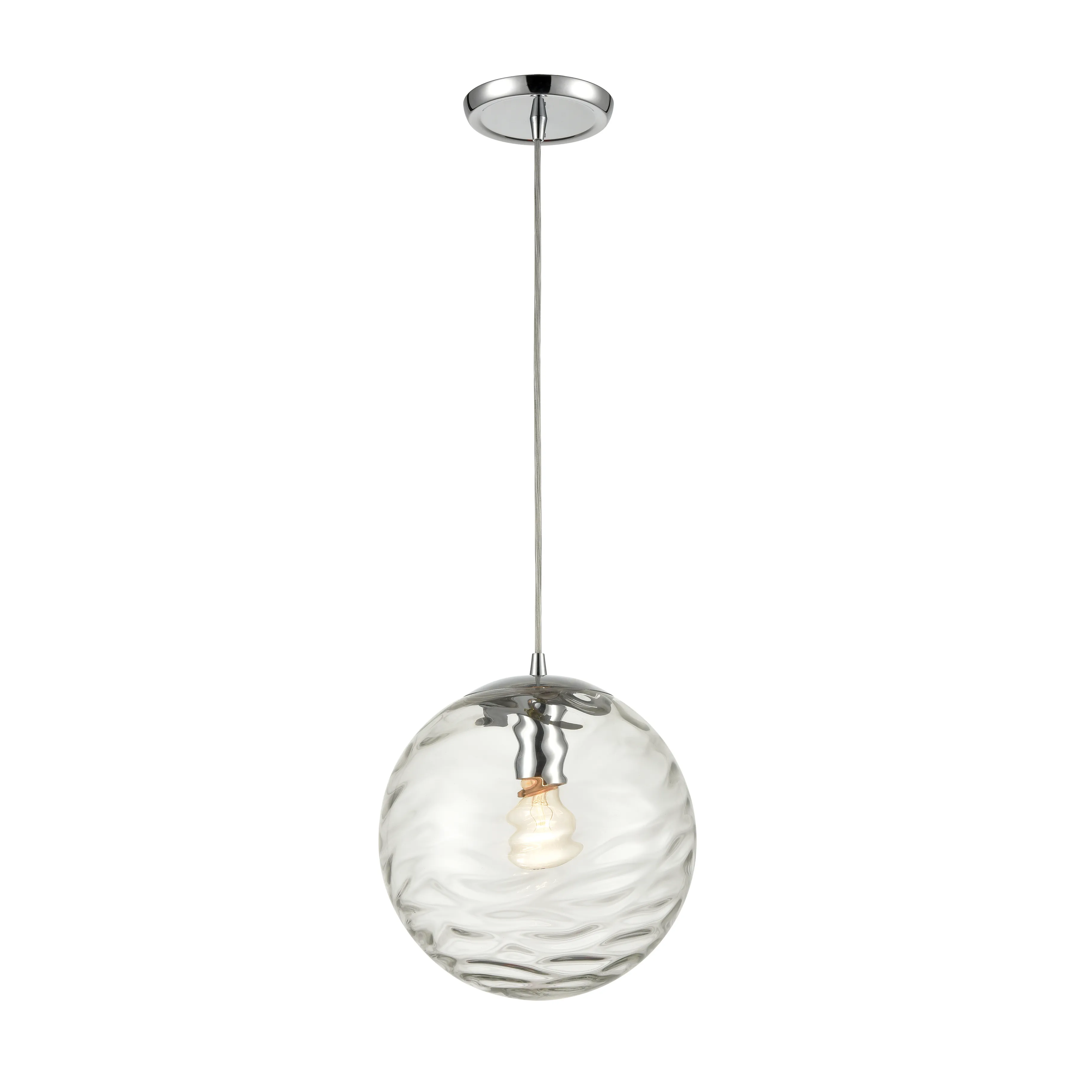 Waters Edge 10" Wide 1-Light Mini Pendant - Polished Chrome