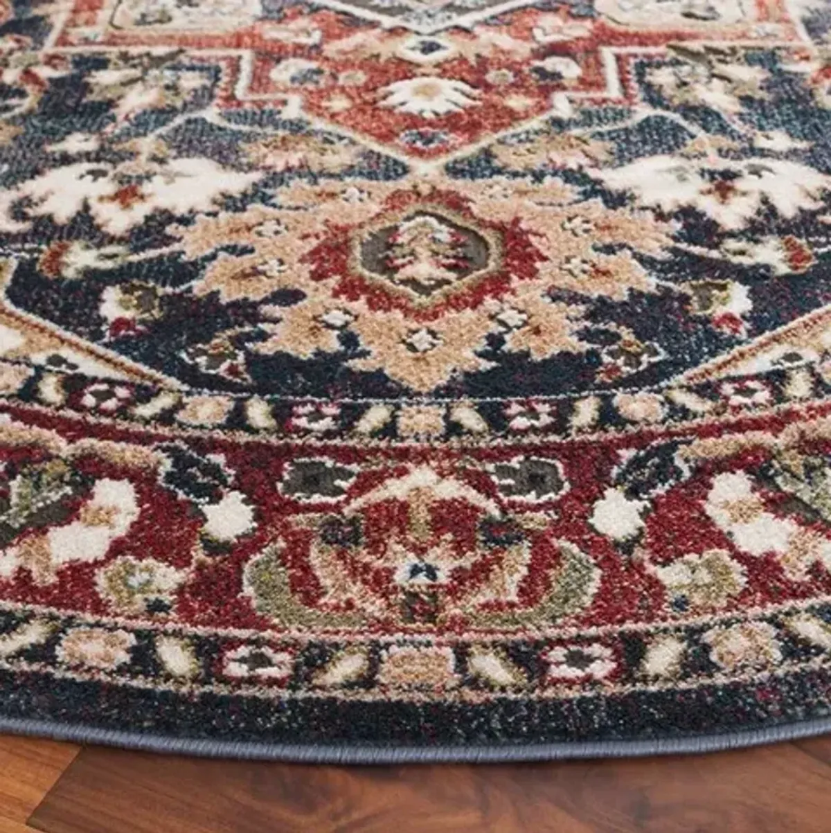 ROSEWOOD 112 Red 6'-7' X 6'-7' Round Round Rug