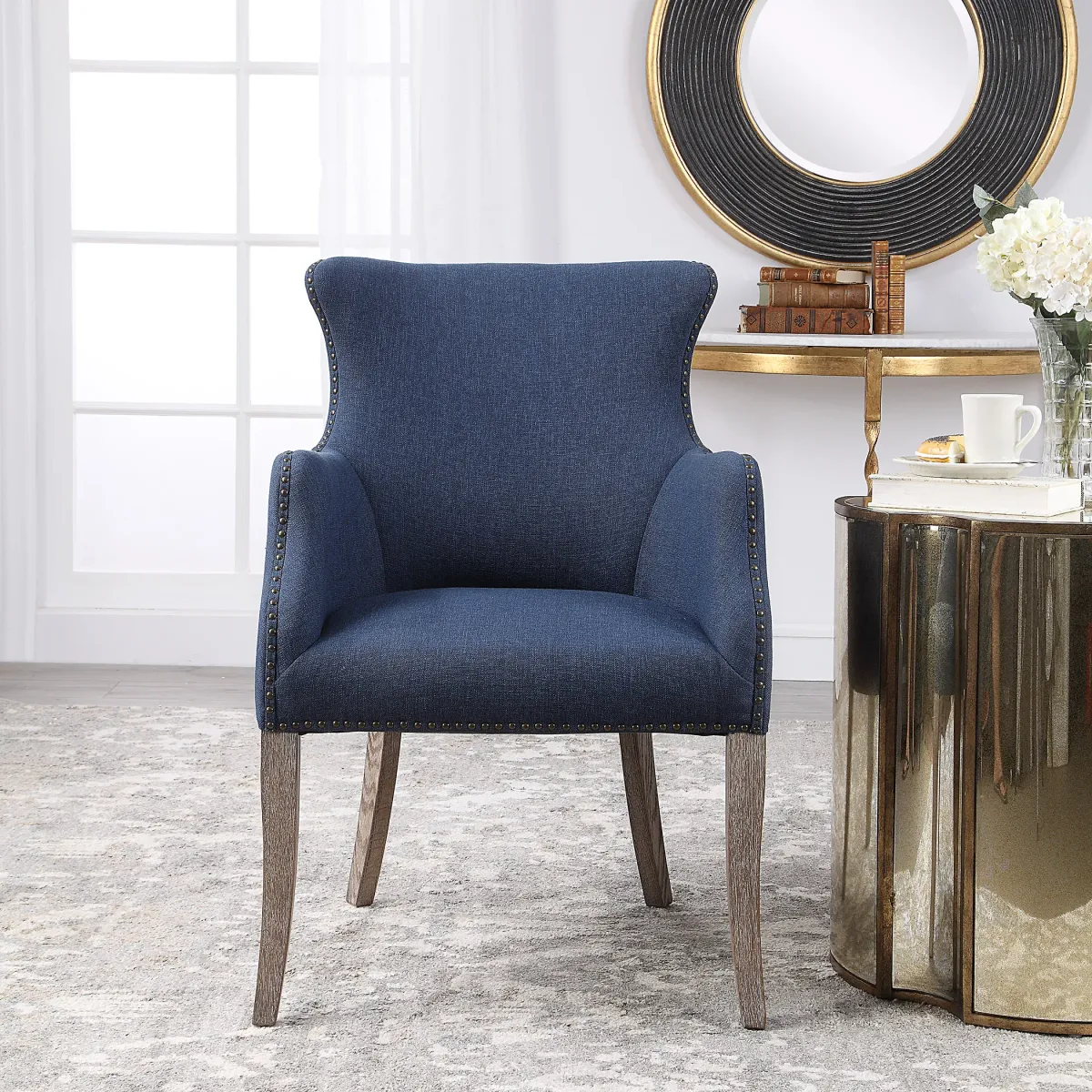 Yareena Blue Wing Chair