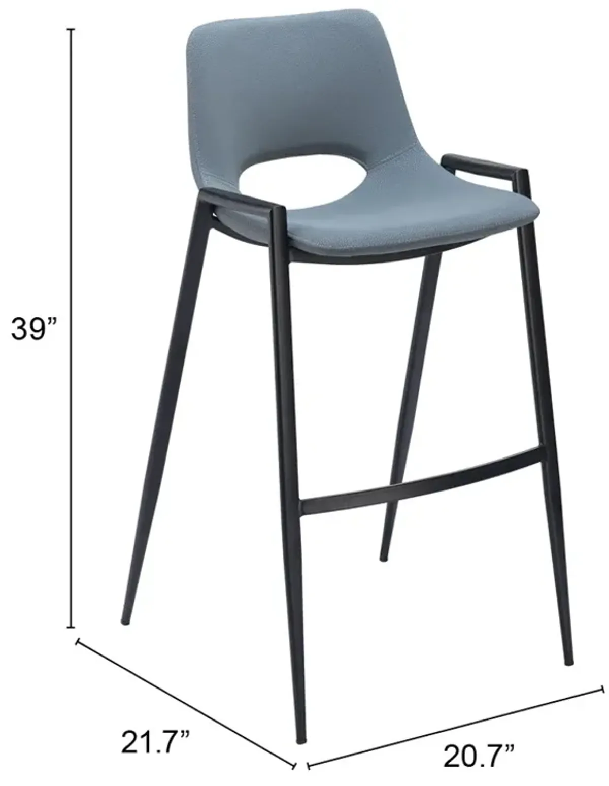 Desi Barstool (Set of 2) Blue