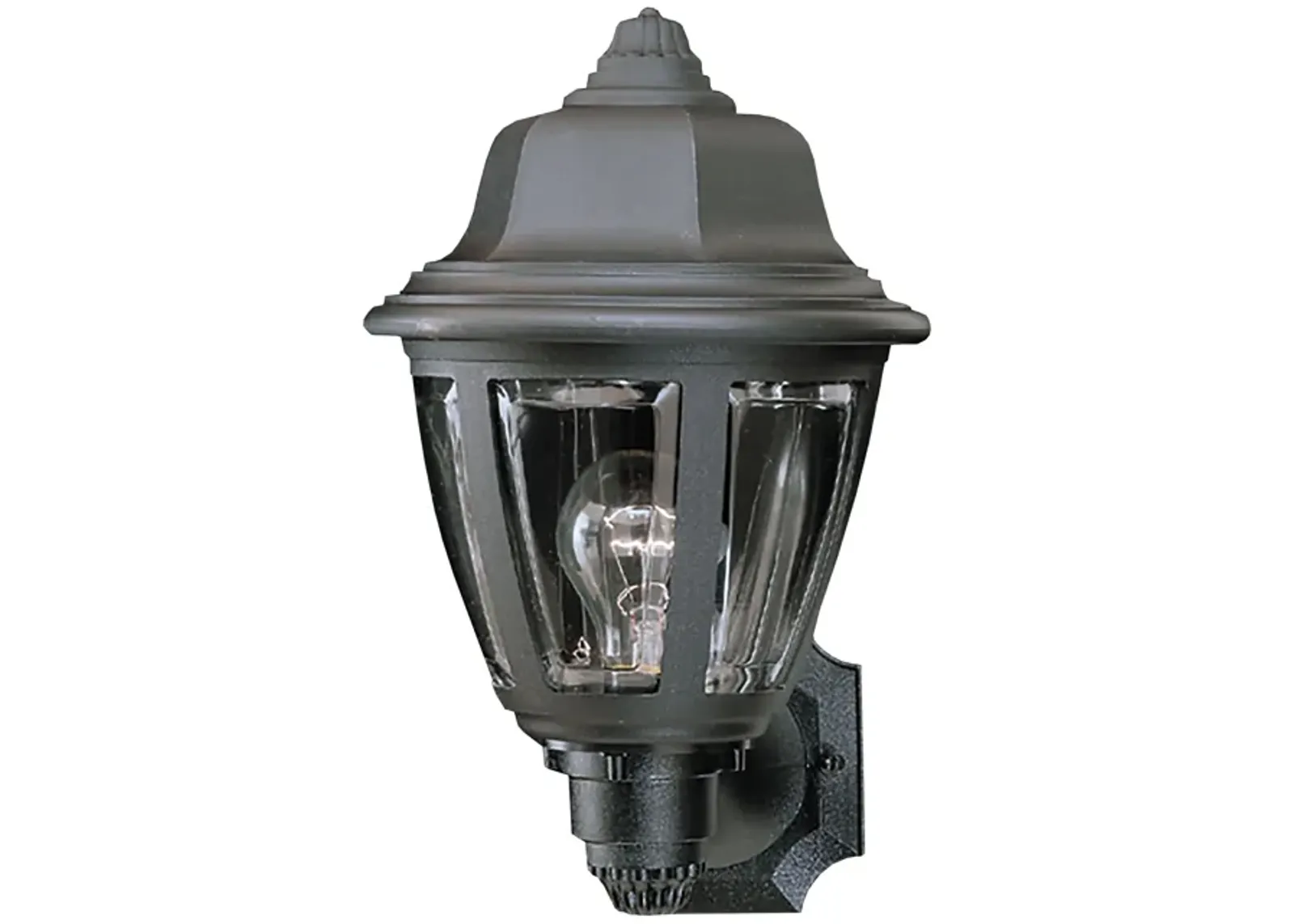 Essentials 1-Light Outdoor Wall Lantern in Black