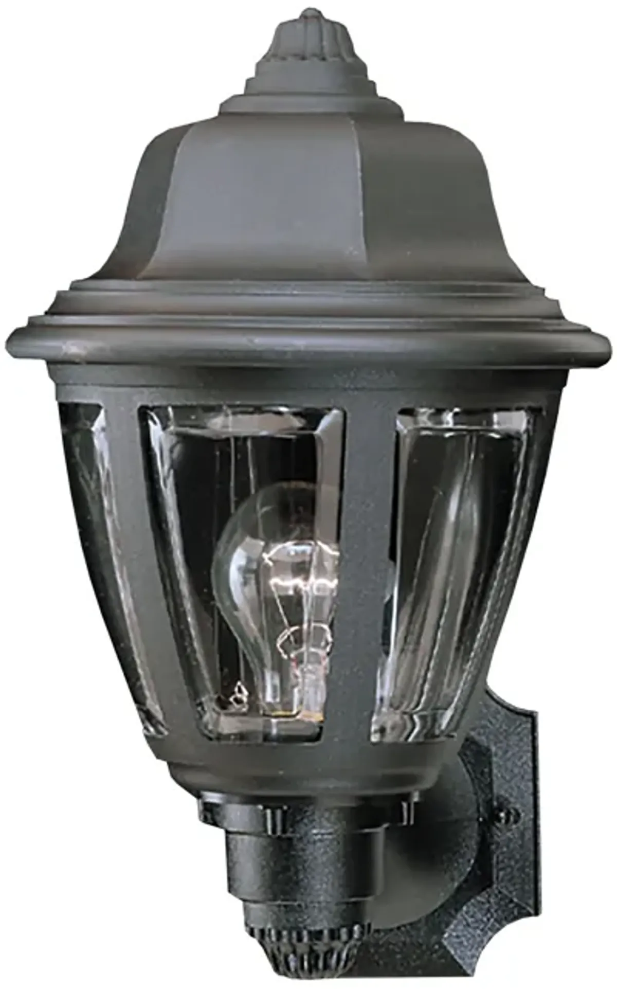 Essentials 1-Light Outdoor Wall Lantern in Black