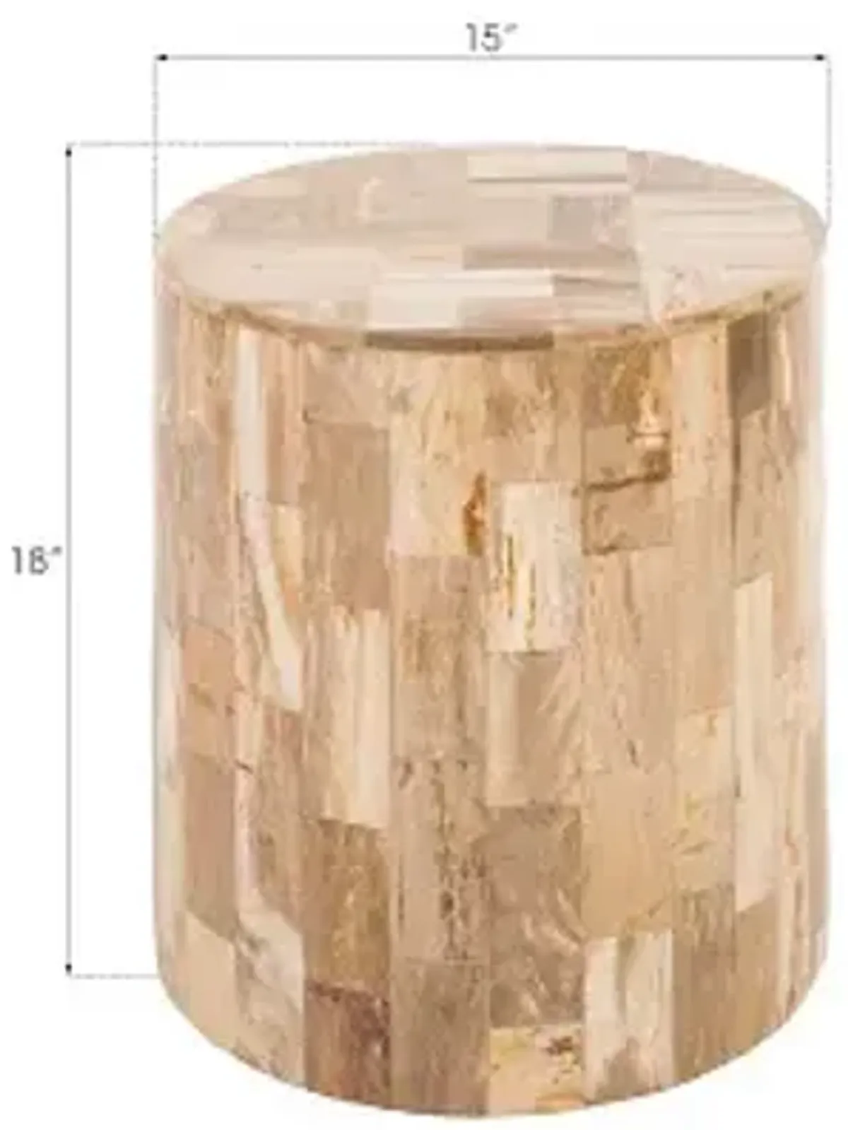 petrified laminate stool, natural