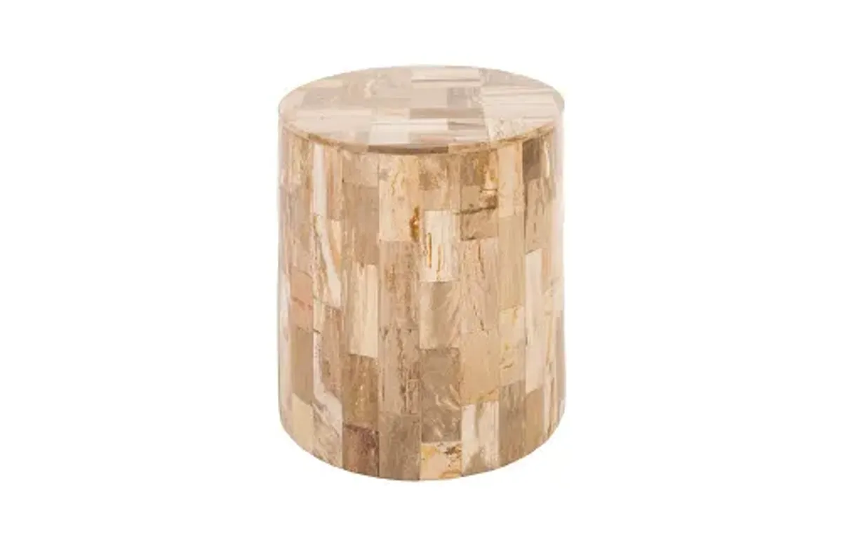 petrified laminate stool, natural