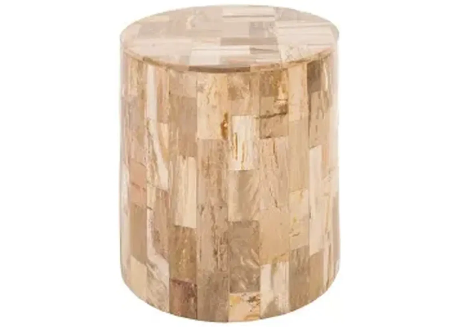 petrified laminate stool, natural