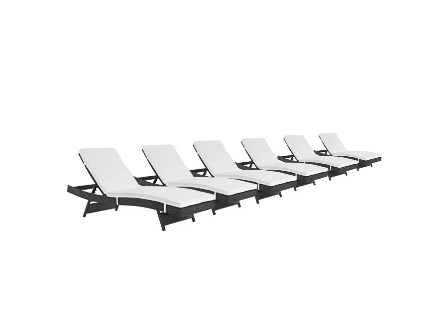 Convene Chaise Outdoor Patio Set of 6