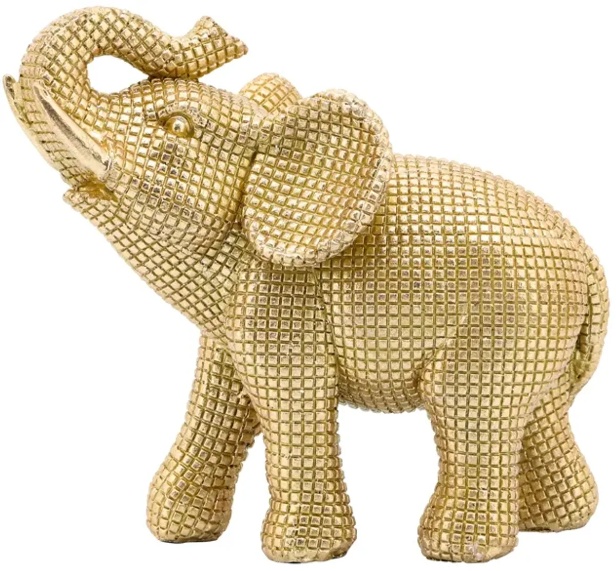 Resin 7" Elephant Table Accent, Gold