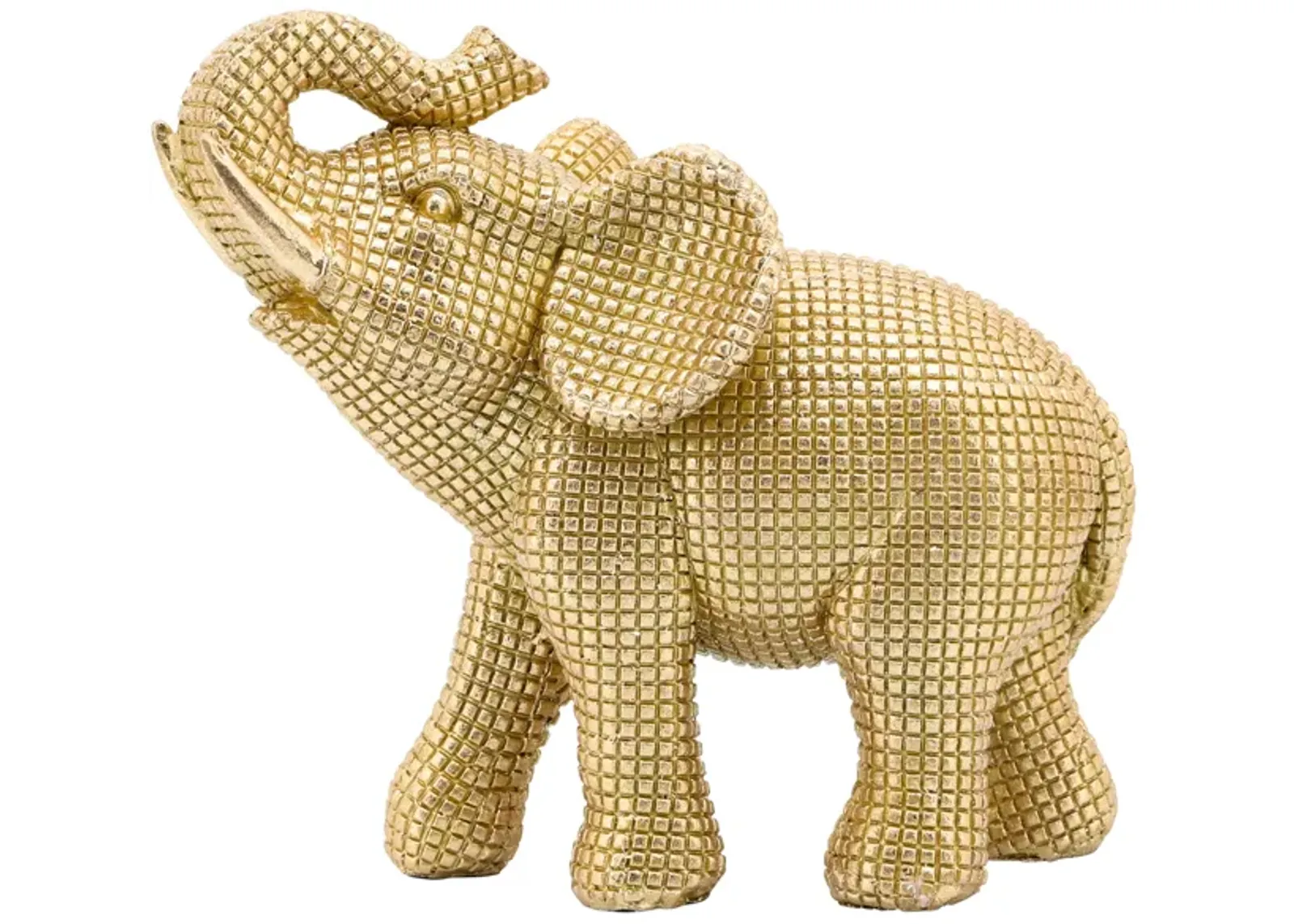 Resin 7" Elephant Table Accent, Gold