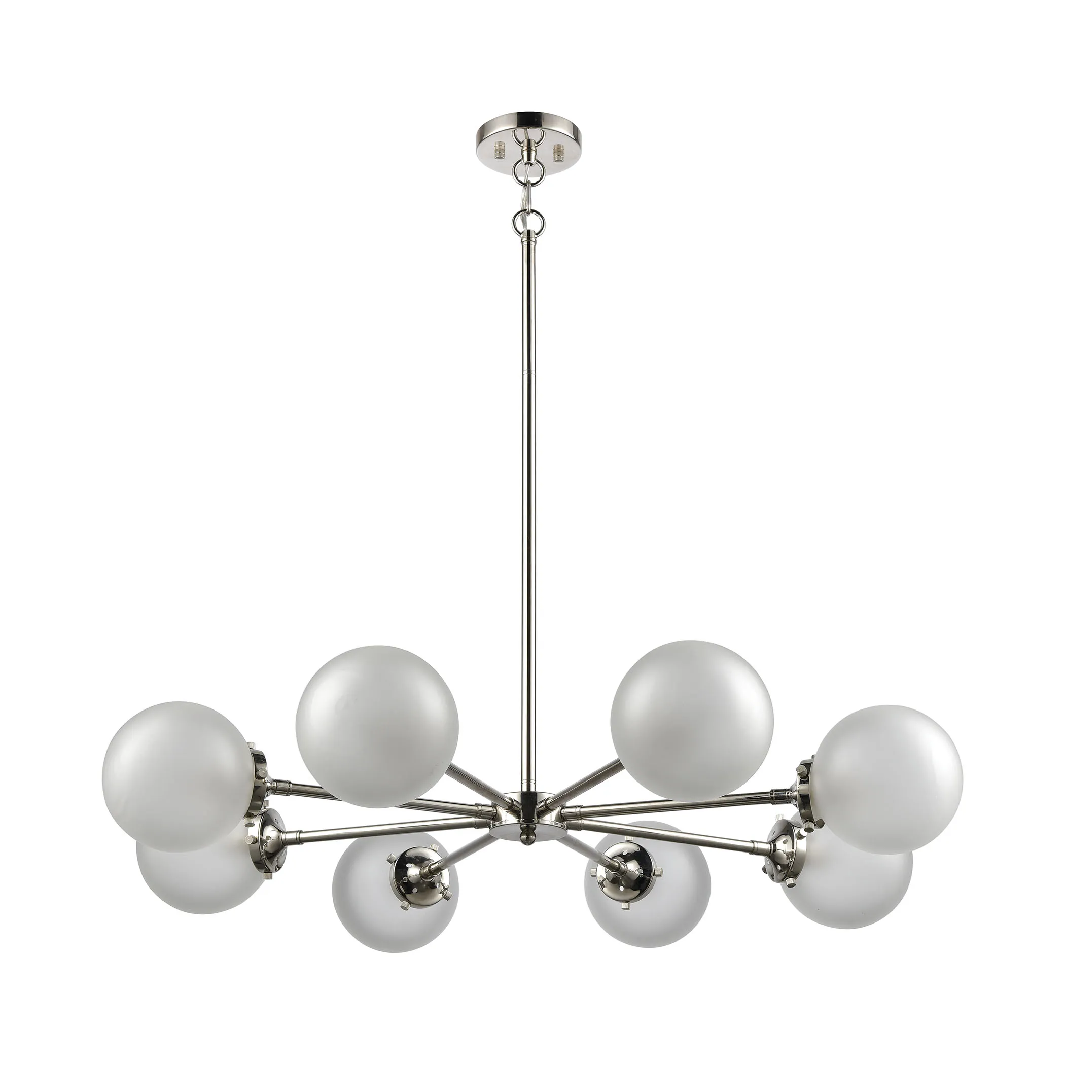 Boudreaux 36" Wide 8-Light Chandelier - Polished Nickel