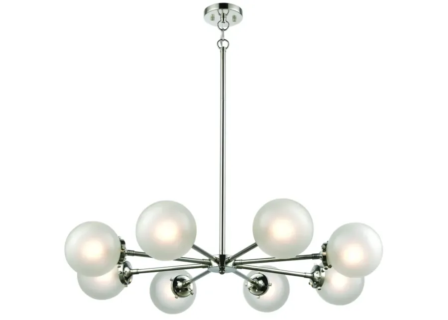 Boudreaux 36" Wide 8-Light Chandelier - Polished Nickel