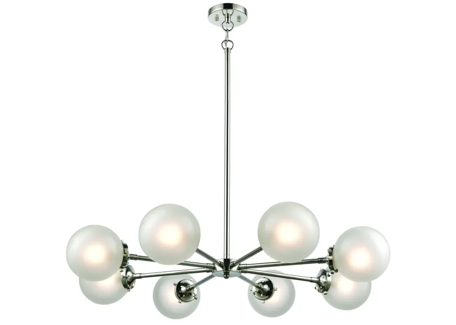 Boudreaux 36" Wide 8-Light Chandelier - Polished Nickel