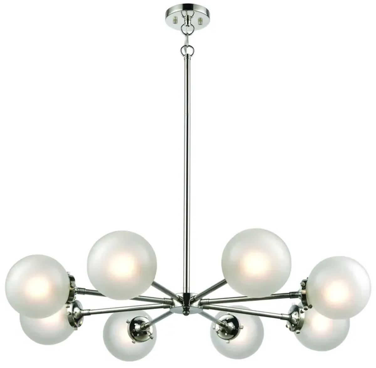 Boudreaux 36" Wide 8-Light Chandelier - Polished Nickel