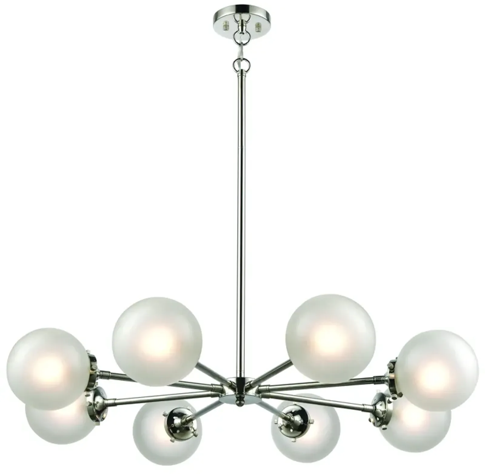 Boudreaux 36" Wide 8-Light Chandelier - Polished Nickel