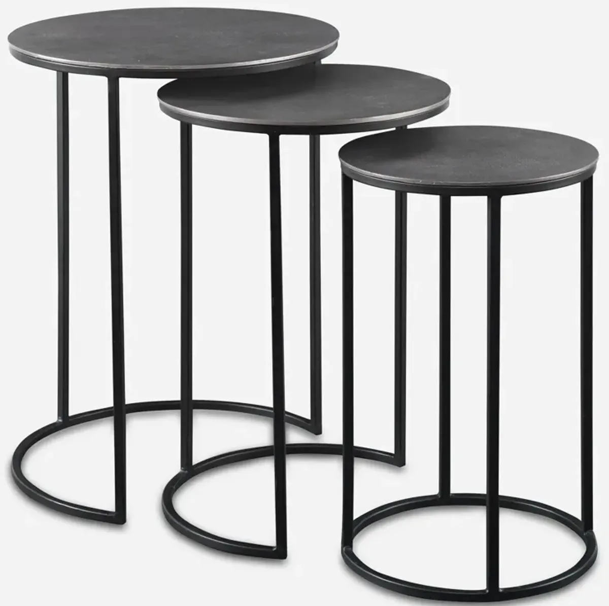 Erik Metal Nesting Tables, S/3