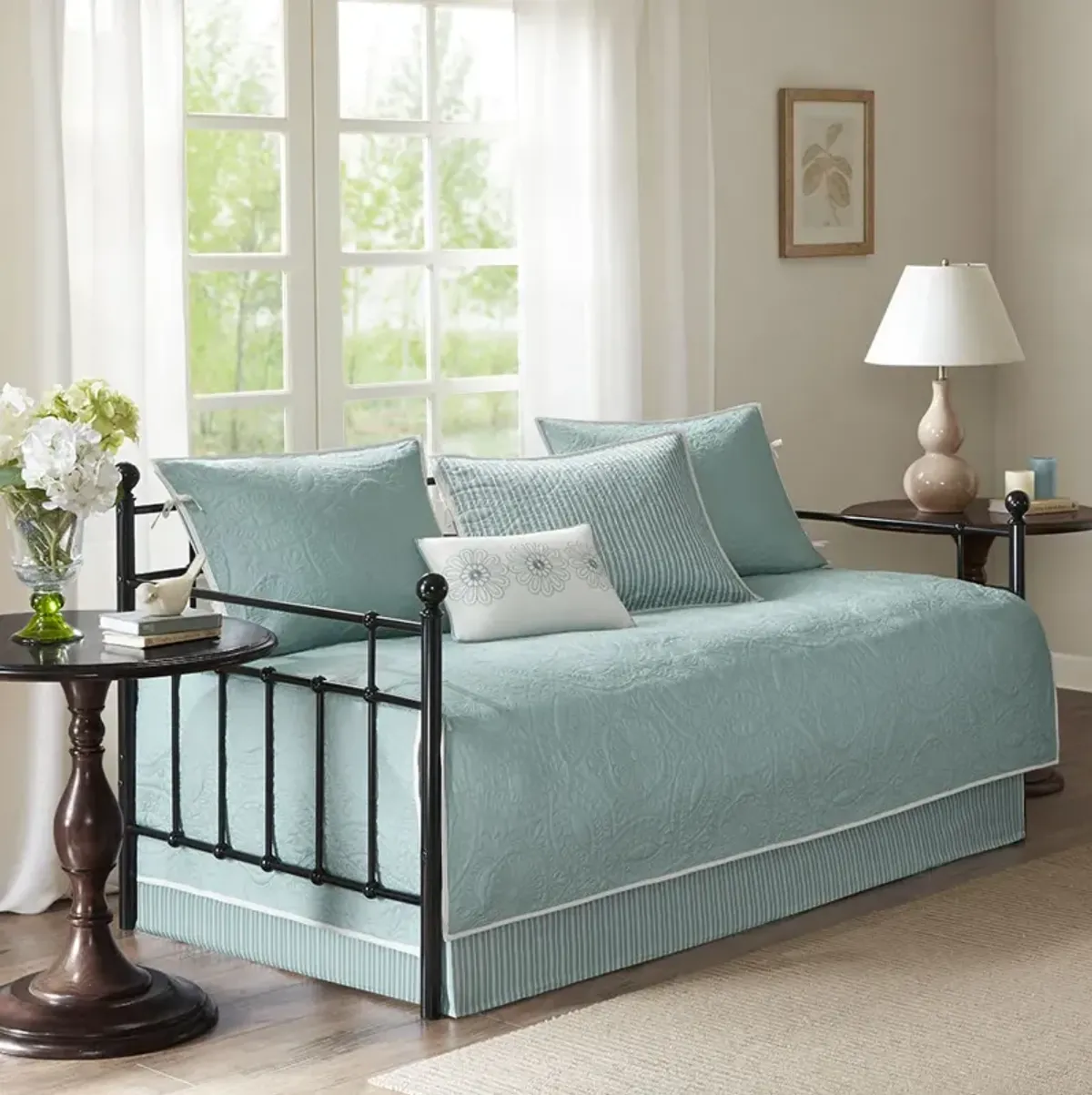 Madison Park Peyton Blue 6 Piece Reversible Daybed Cover Set