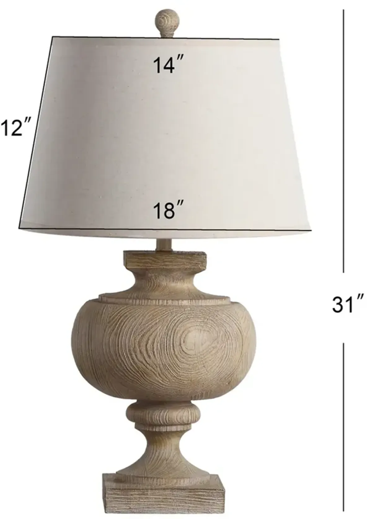 Prescott 31-Inch Wood Table Lamp