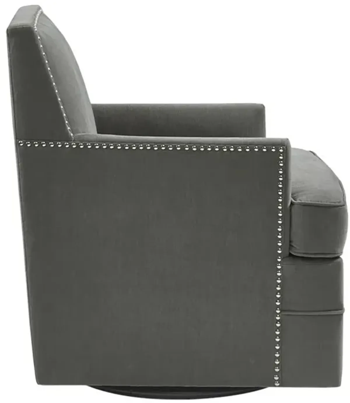 Madison Park Circa Grey Upholstered Swivel Chair