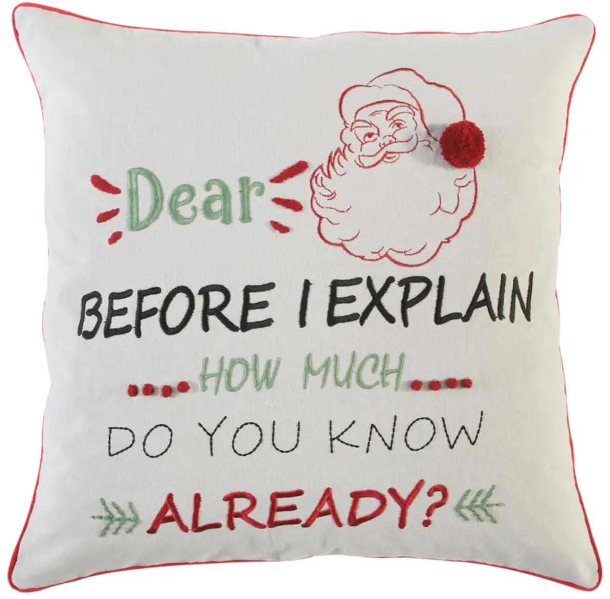 HOLIDAY 2021 Sentiment Grey Pillow