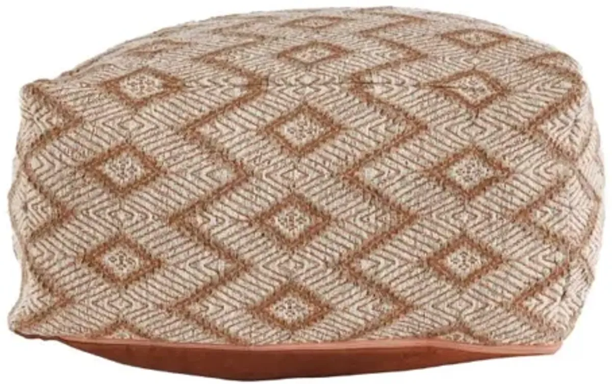 Volt Terra Cotta/ivory Pouf